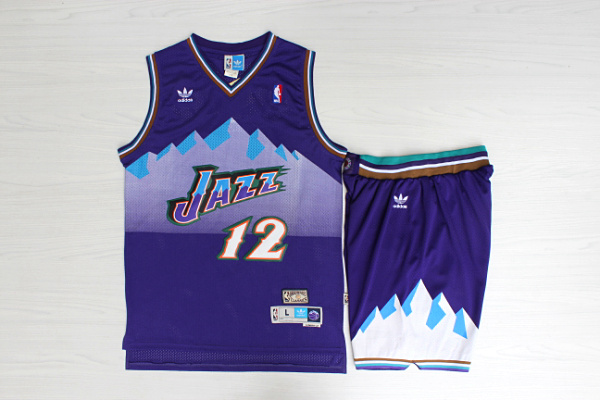 2020 Men Utah Jazz 12 Stockton Purple suits NBA Jerseys